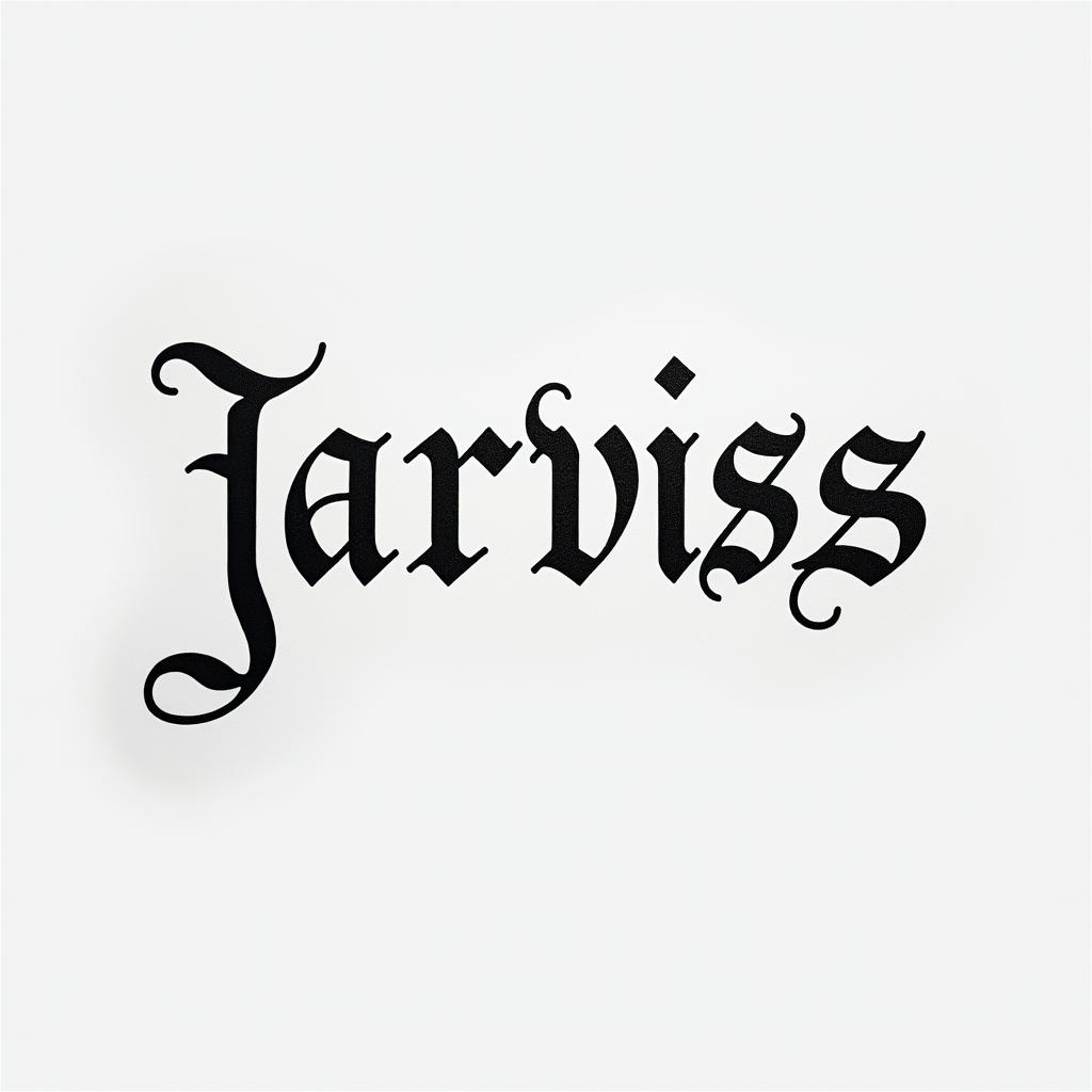 1995 jarvissminimalist text-based tattoo, Monospace font ultra-realistic, perfectly placed, high-quality font design, photo-realistic shading, 8k, high quality, finely detailed typograph
