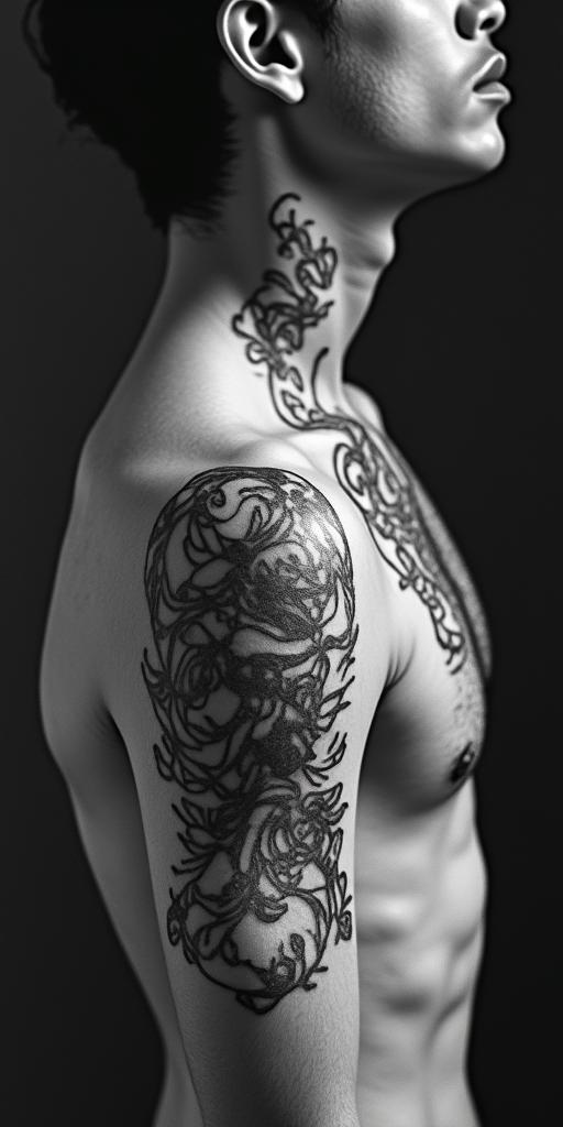 Lost in life all alonehigly detailed tattoo - Variation 4