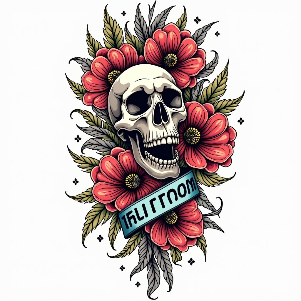 Use the dates 2001 -03-24 2003-02-06 2005-03-14 2017-02-11 2018-06-03 1986-12-30 to make many paths tattooin pop art style tattoo, featuring bold and vibrant colors, exaggerated outlines, iconic imagery, inspired by comic books and speech bubbles, comic book characters, retro pop culture - Variation 2