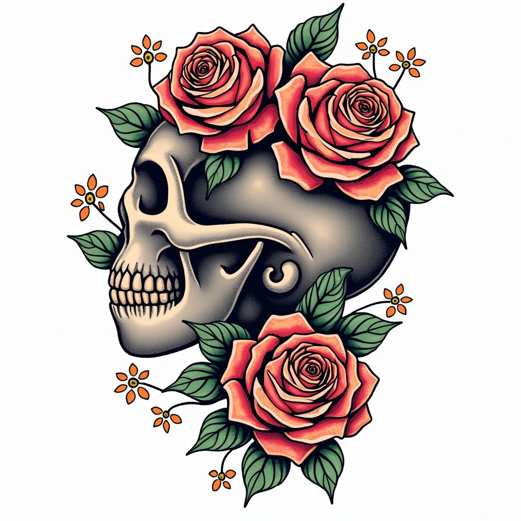 Use the dates 2001 -03-24 2003-02-06 2005-03-14 2017-02-11 2018-06-03 1986-12-30 to make many paths tattooin pop art style tattoo, featuring bold and vibrant colors, exaggerated outlines, iconic imagery, inspired by comic books and speech bubbles, comic book characters, retro pop culture - Variation 3