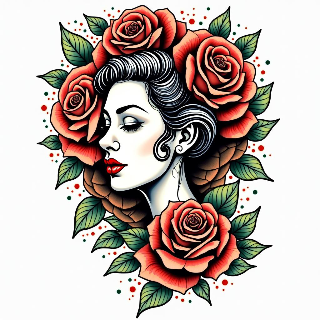 Use the dates 2001 -03-24 2003-02-06 2005-03-14 2017-02-11 2018-06-03 1986-12-30 to make many paths tattooin pop art style tattoo, featuring bold and vibrant colors, exaggerated outlines, iconic imagery, inspired by comic books and speech bubbles, comic book characters, retro pop culture - Variation 4