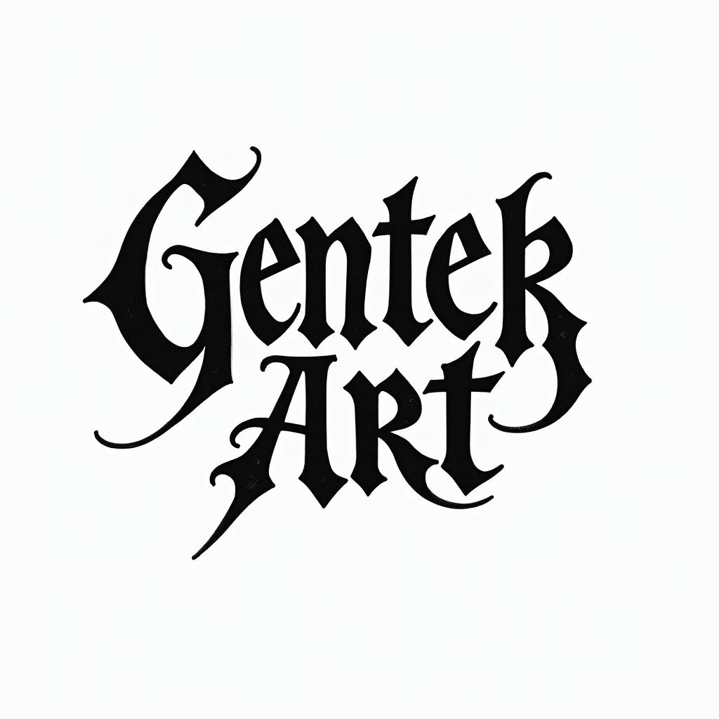 Gentle Arttext-based tattoo, gothic font ultra-realistic, perfectly placed, high-quality font design, photo-realistic shading, 8k, high quality, finely detailed typography - Variation 3