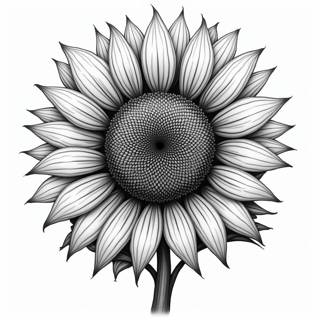 Sunflower, soul matein bohemian style tattoo, 8k - Variation 4