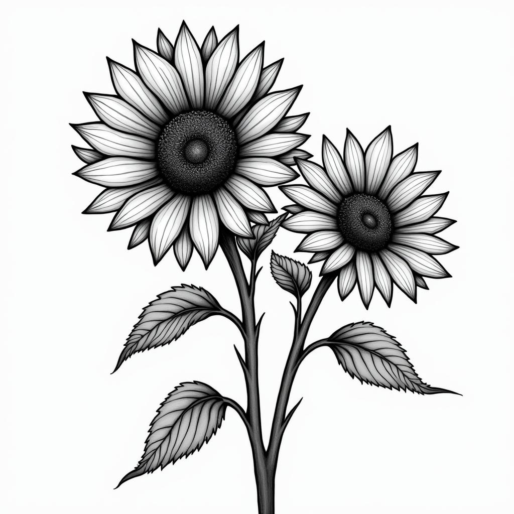Sunflower, soul matein new school tattoo, pop culture, modern, detailed tattoo, illustrative - Variation 2