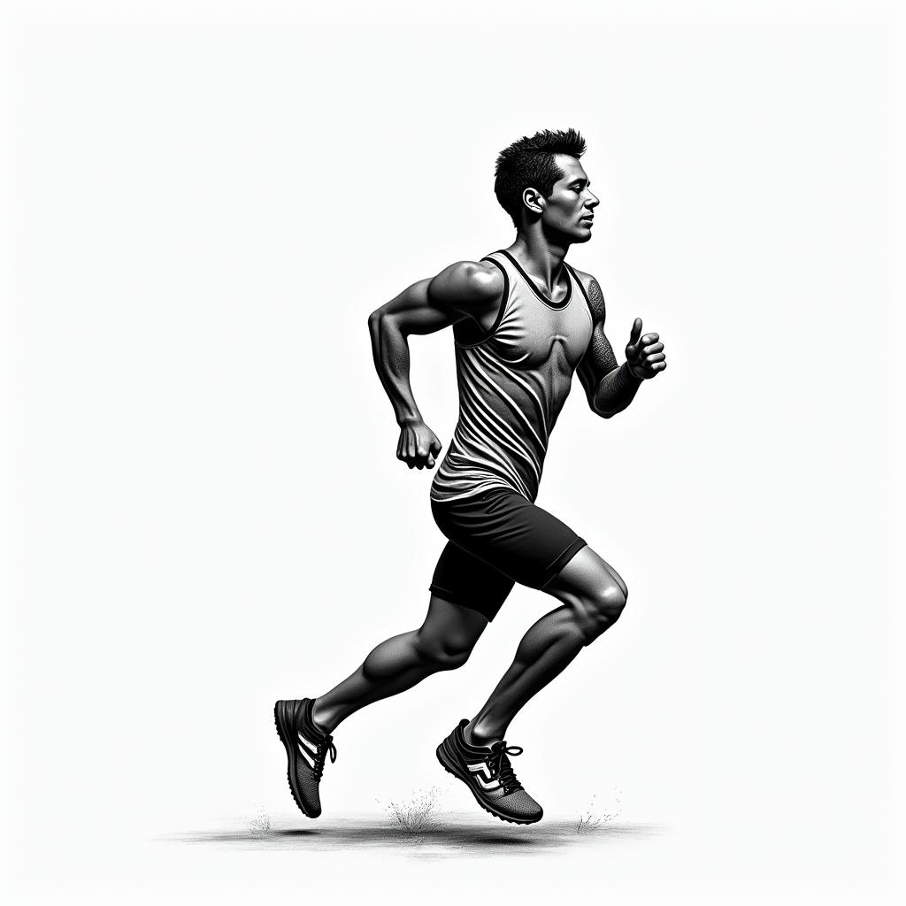 A track runner tatoohigly detailed tattoo