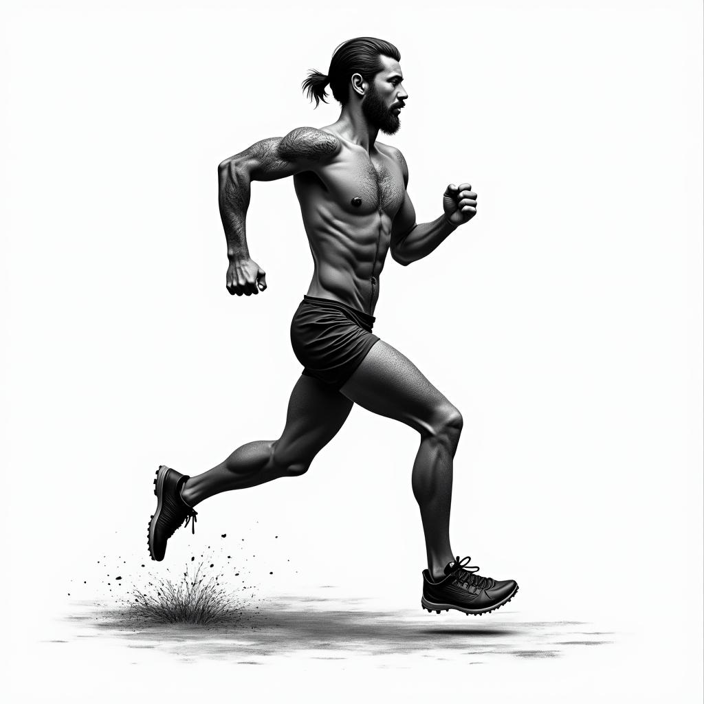 A track runner tatoohigly detailed tattoo - Variation 3