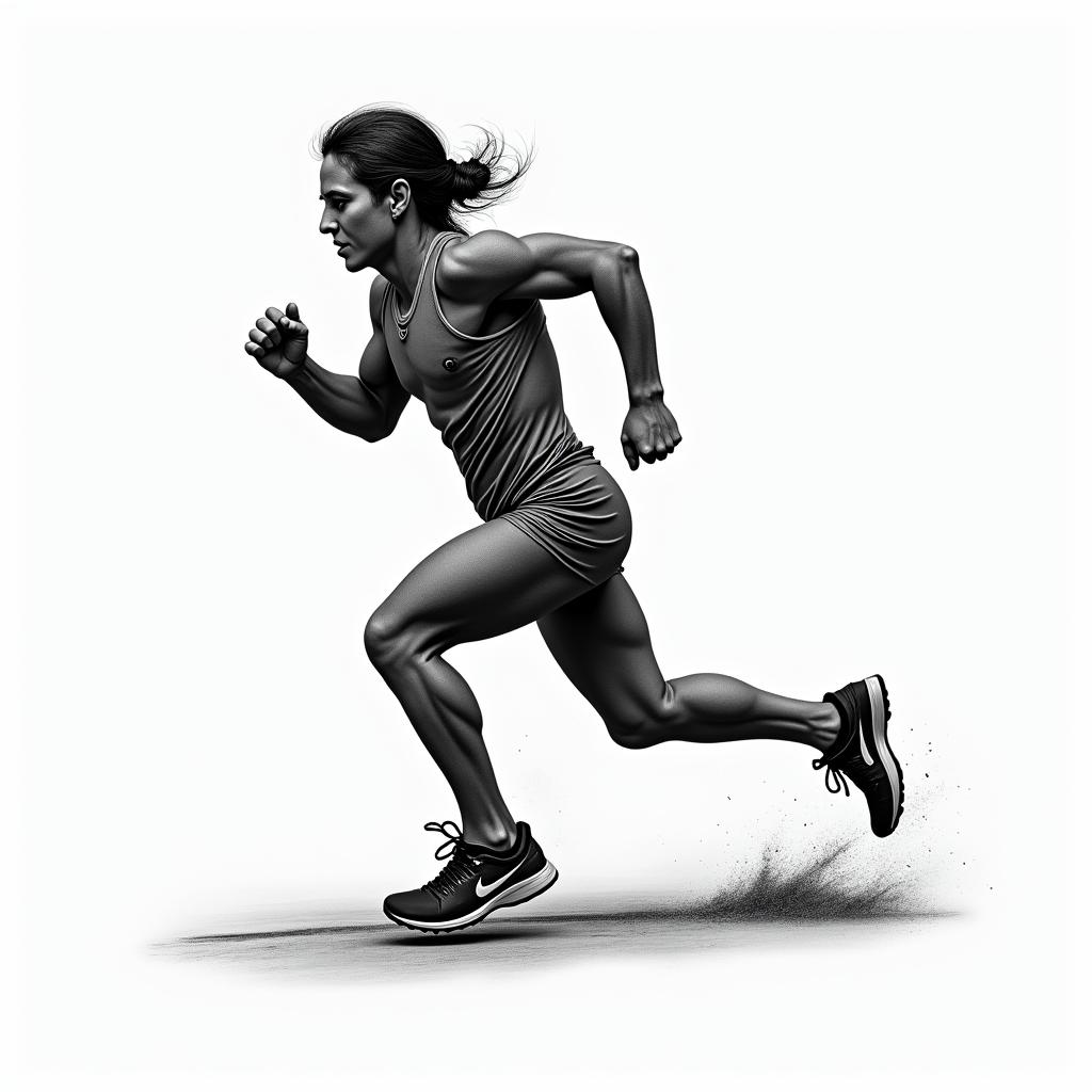A track runner tatoohigly detailed tattoo - Variation 4