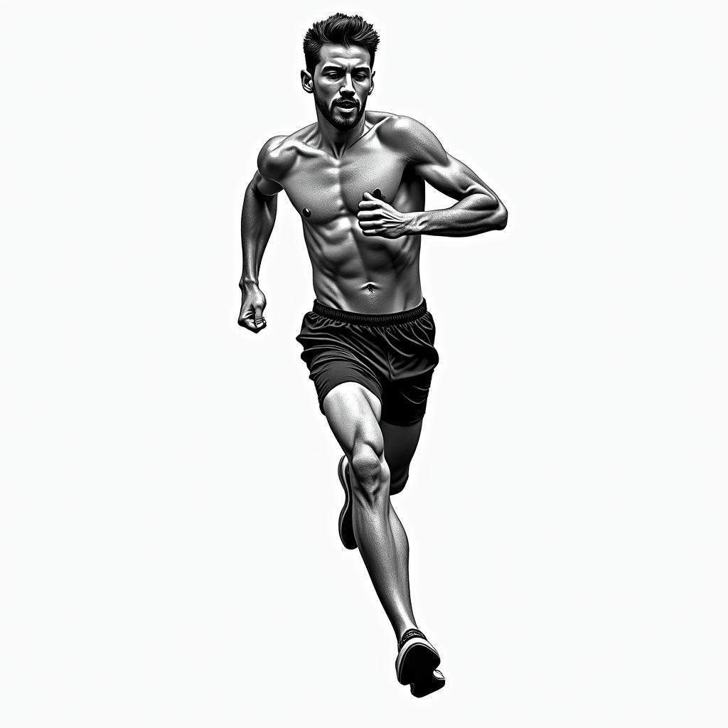 A track runner tatoohigly detailed tattoo - Variation 2