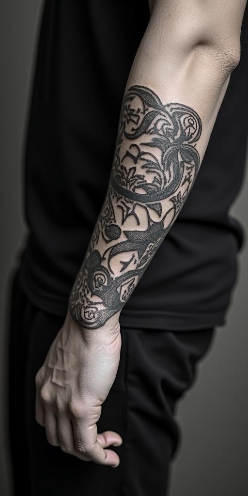 Yair Soto, Aries, Durango Mexico.in authentic tattoo style, incorporating traditional modifications, bold black outlines, solid color fills, featuring classic authentic elements - Variation 3