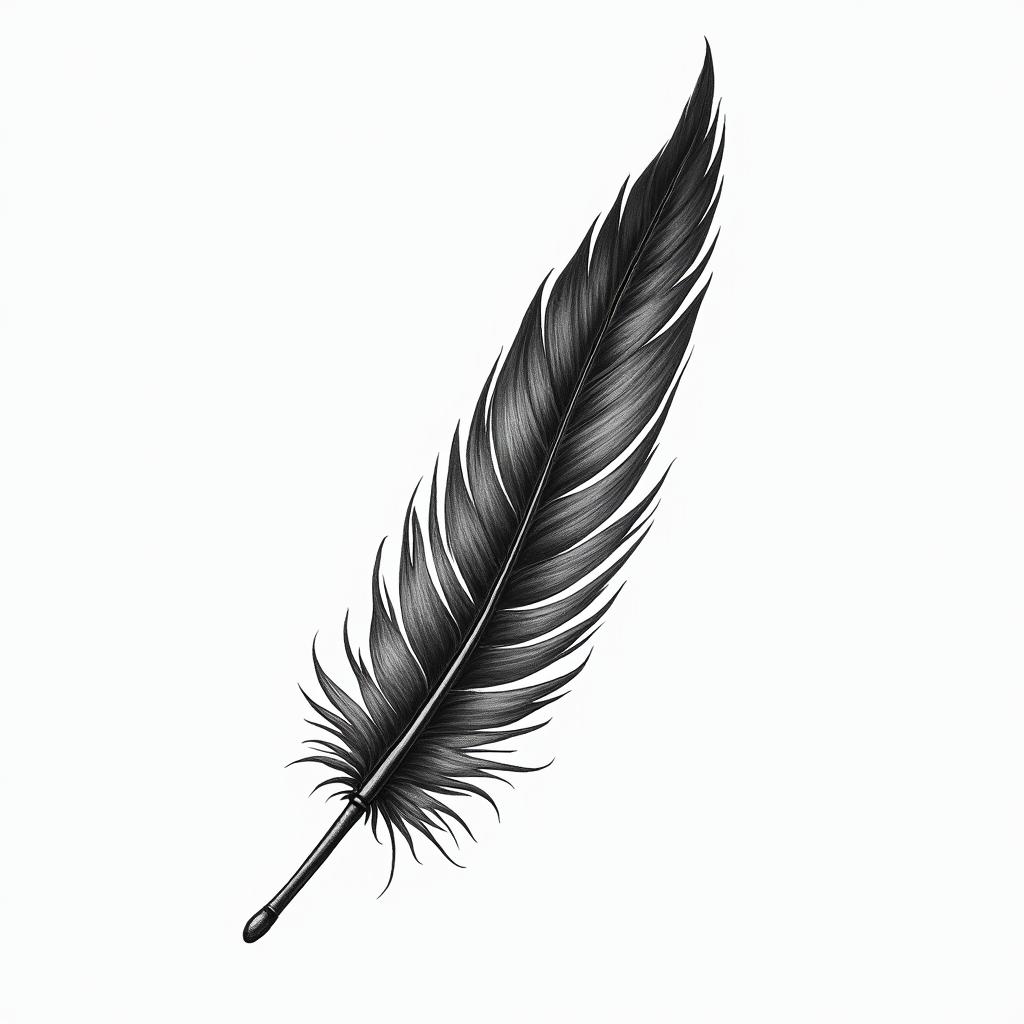 Feather tattoo design