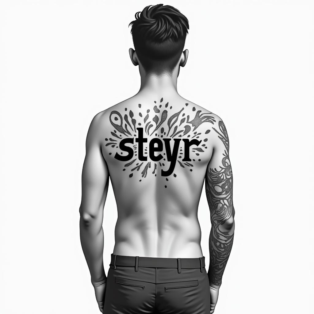 Steyr logoin 8-bit tattoo style, minimalistic pixel style tattoo, pixel art with simplified shapes and retro gaming visuals, inspired by 8-bit pixel based detailing - Variation 2