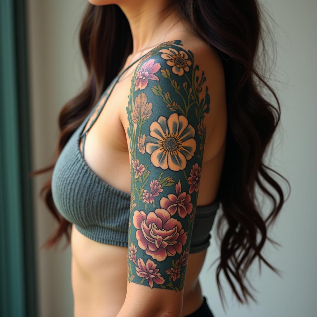 Sílvia, saggitarius, love to read, love the ocean and beachesin realism tattoo style, featuring a highly detailed, lifelike, capturing every detail, photorealistic, ultra realistic, intricate shading, smooth and sharp, - Variation 4