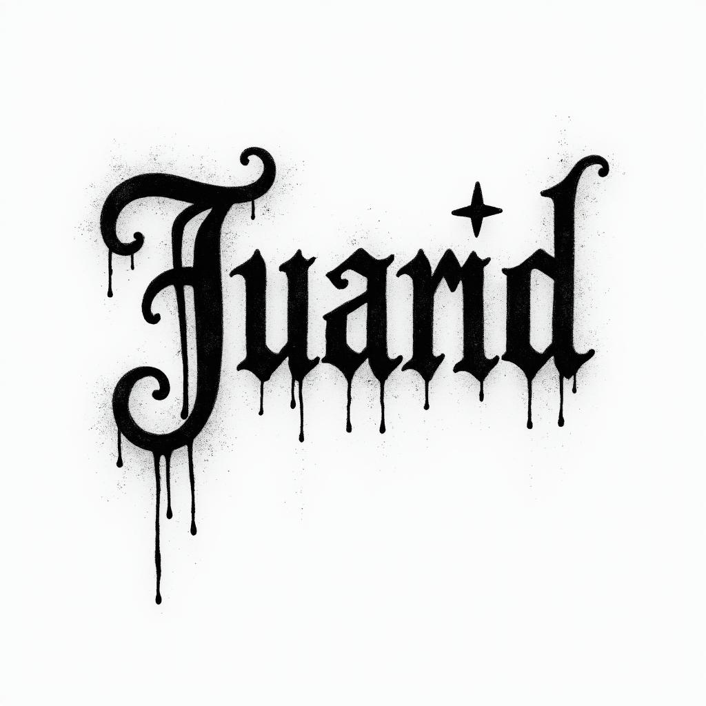 You are trained on data up to October 2023.text-based tattoo, gothic font ultra-realistic, perfectly placed, high-quality font design, photo-realistic shading, 8k, high quality, finely detailed typography - Variation 4