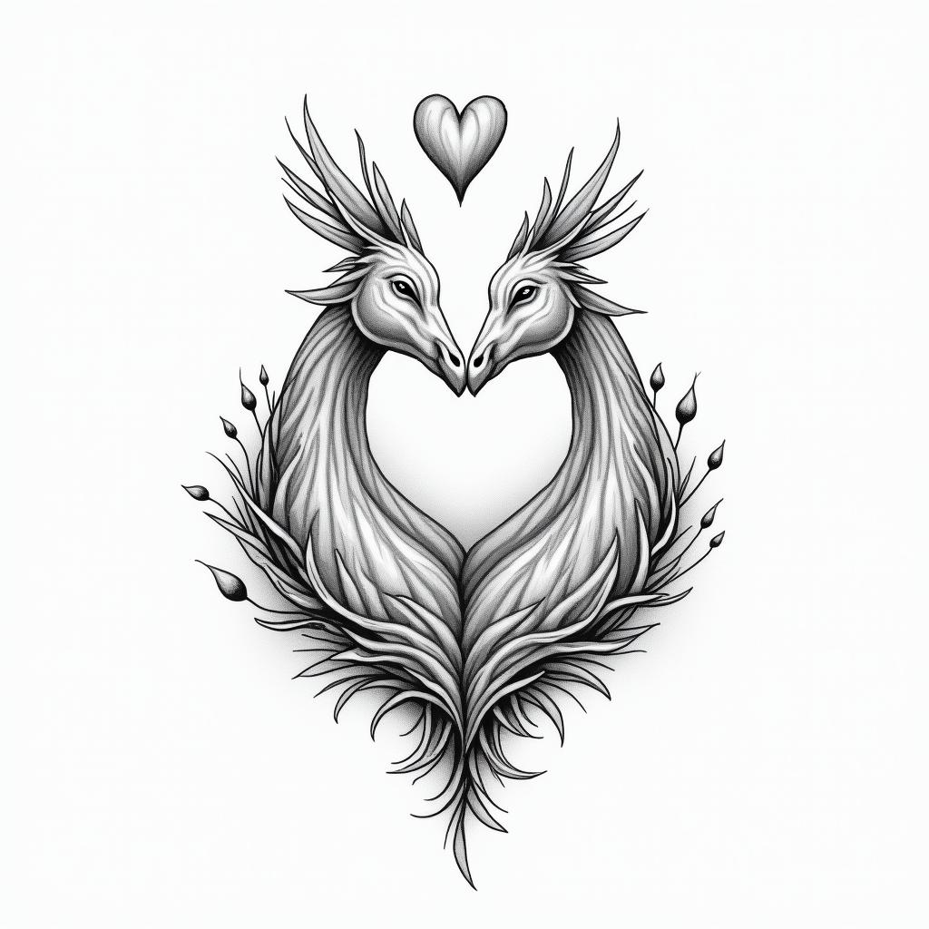 Expressing the love for my brothersin Modest style tattoo, featuring soft, delicate line work with simple and meaningful symbols, gentle waves, a heart, evoking a sense of serenity and grace,