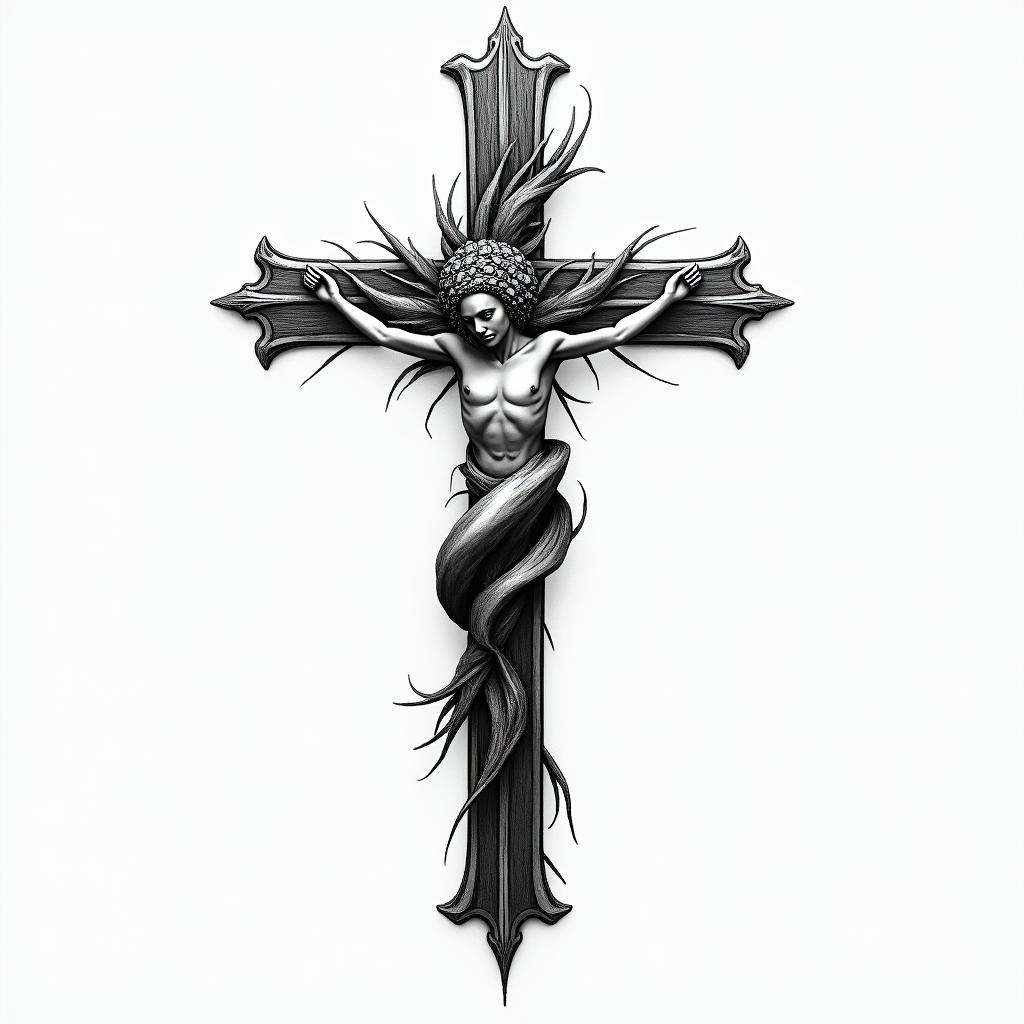 Crosshigly detailed tattoo - Variation 9