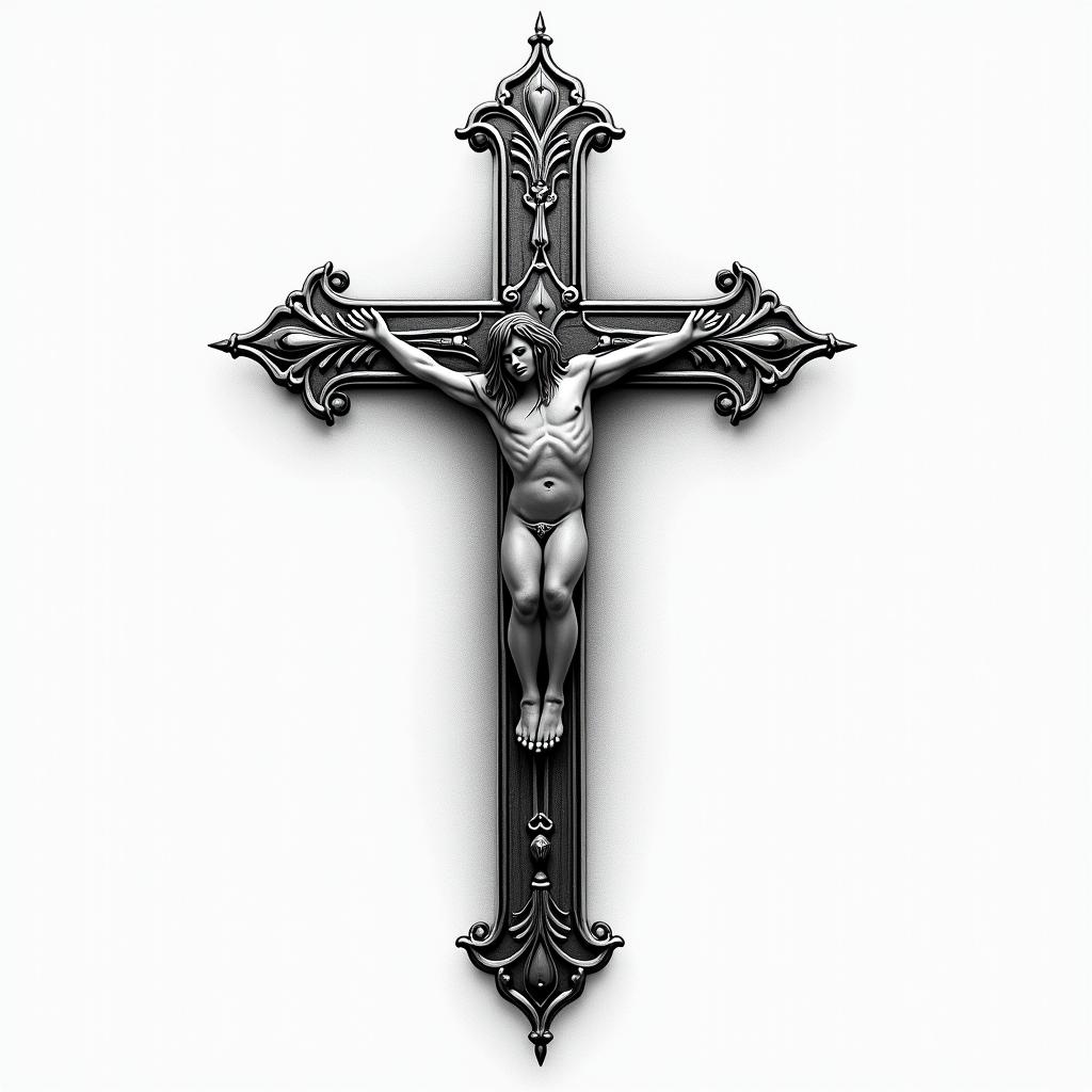 Crosshigly detailed tattoo - Variation 6