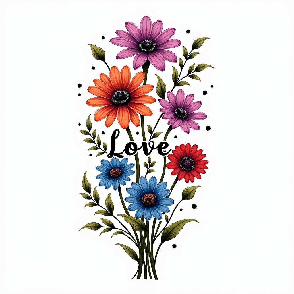 Daisy tattoo design
