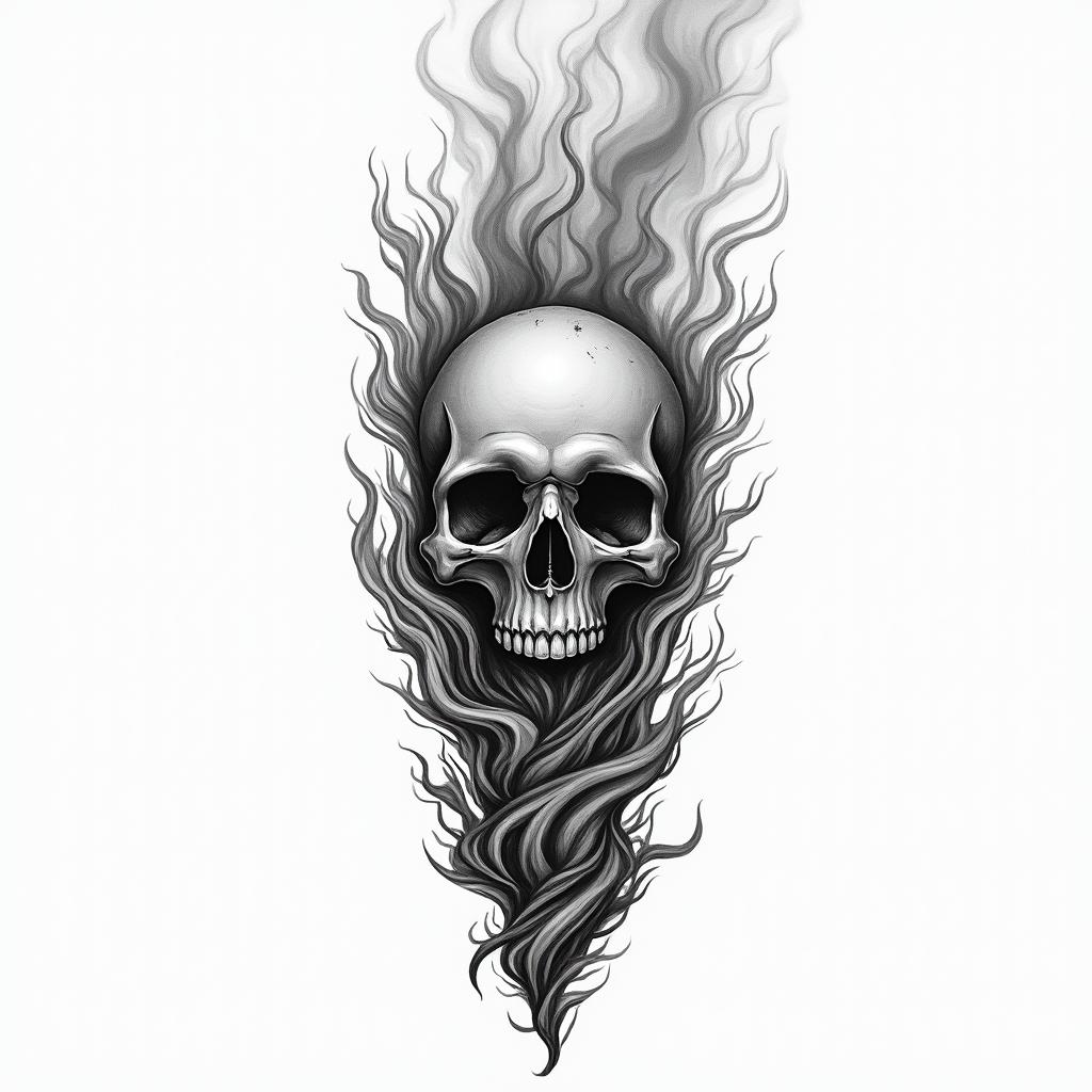 Firein new school tattoo, pop culture, modern, detailed tattoo, illustrative - Variation 3