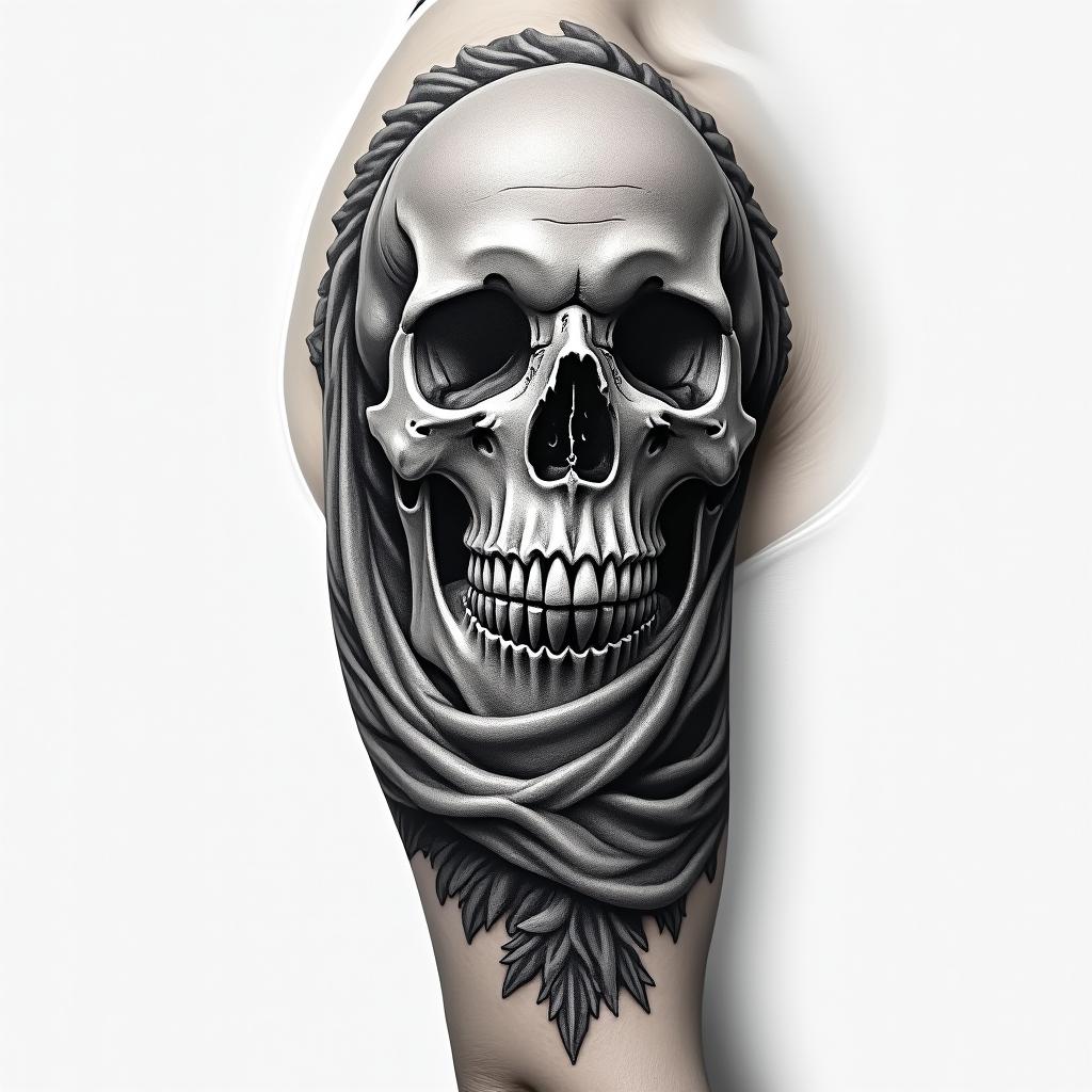 Upper arm sleeve realismin realism tattoo style, featuring a highly detailed, lifelike, capturing every detail, photorealistic, ultra realistic, intricate shading, smooth and sharp,
