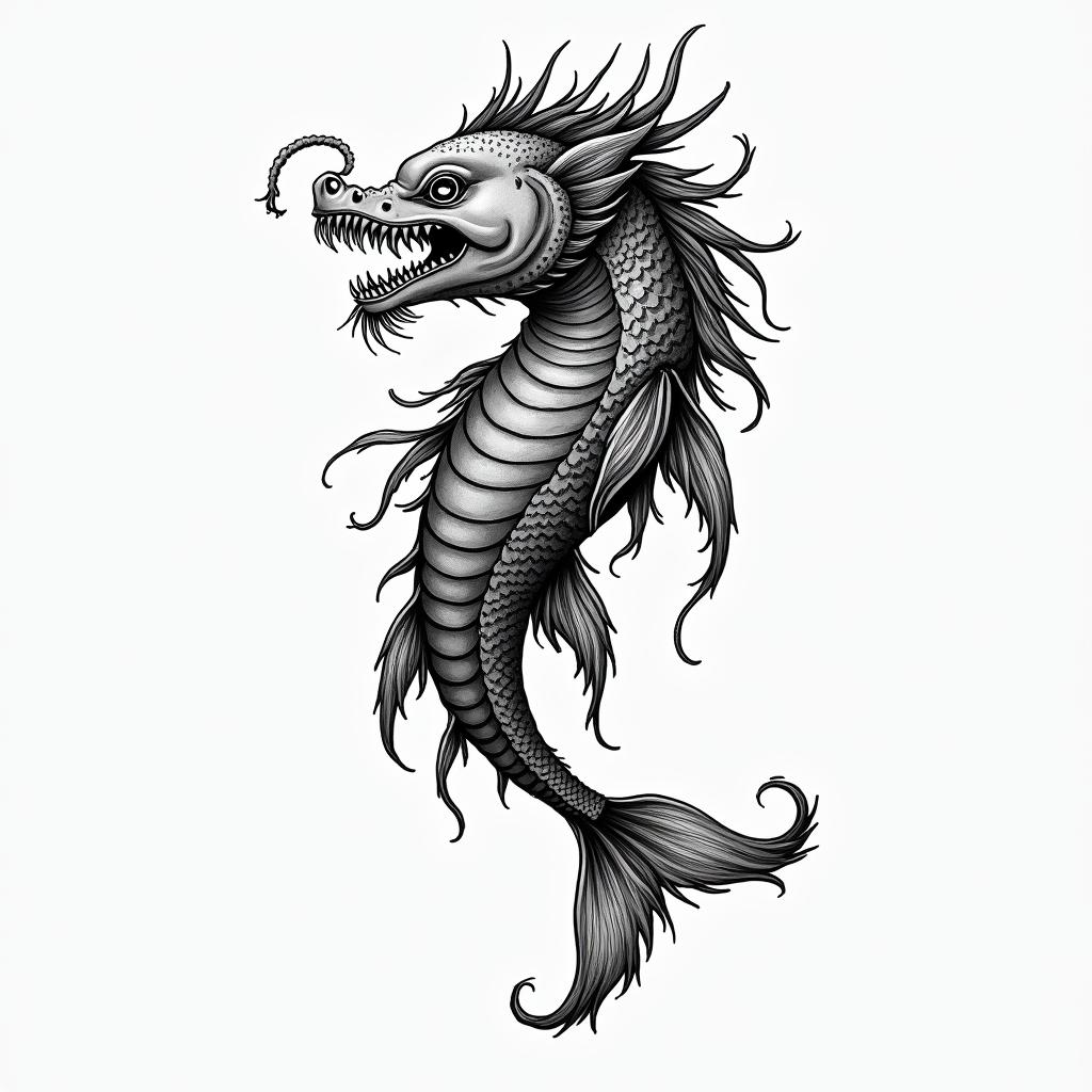 Cierra, Pisces, Memphis higly detailed tattoo