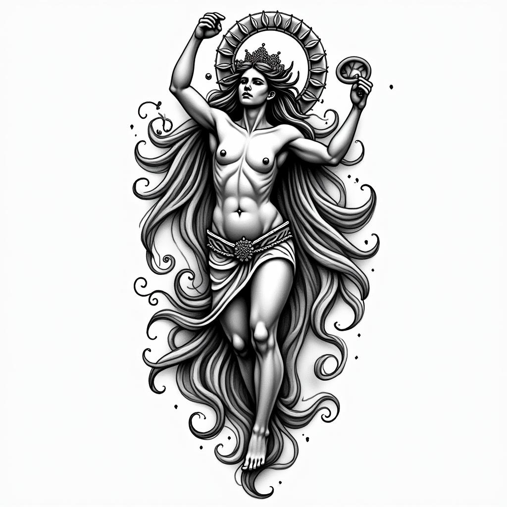 Librain authentic tattoo style, incorporating traditional modifications, bold black outlines, solid color fills, featuring classic authentic elements