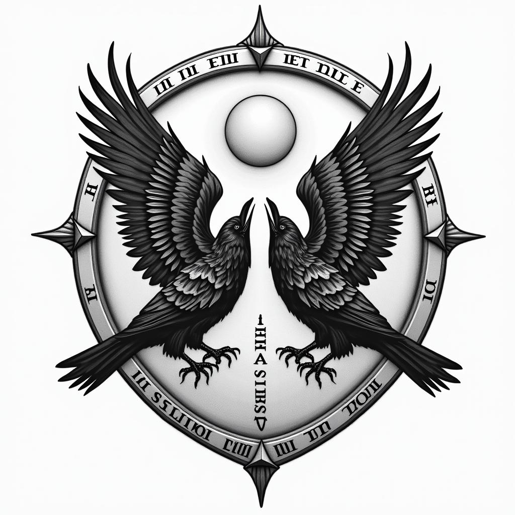 Raven tattoo design