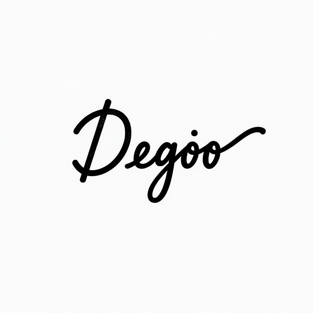 Cursive with the name Diegominimalist text-based tattoo, Monospace font ultra-realistic, perfectly placed, high-quality font design, photo-realistic shading, 8k, high quality, finely detailed typograph - Variation 2