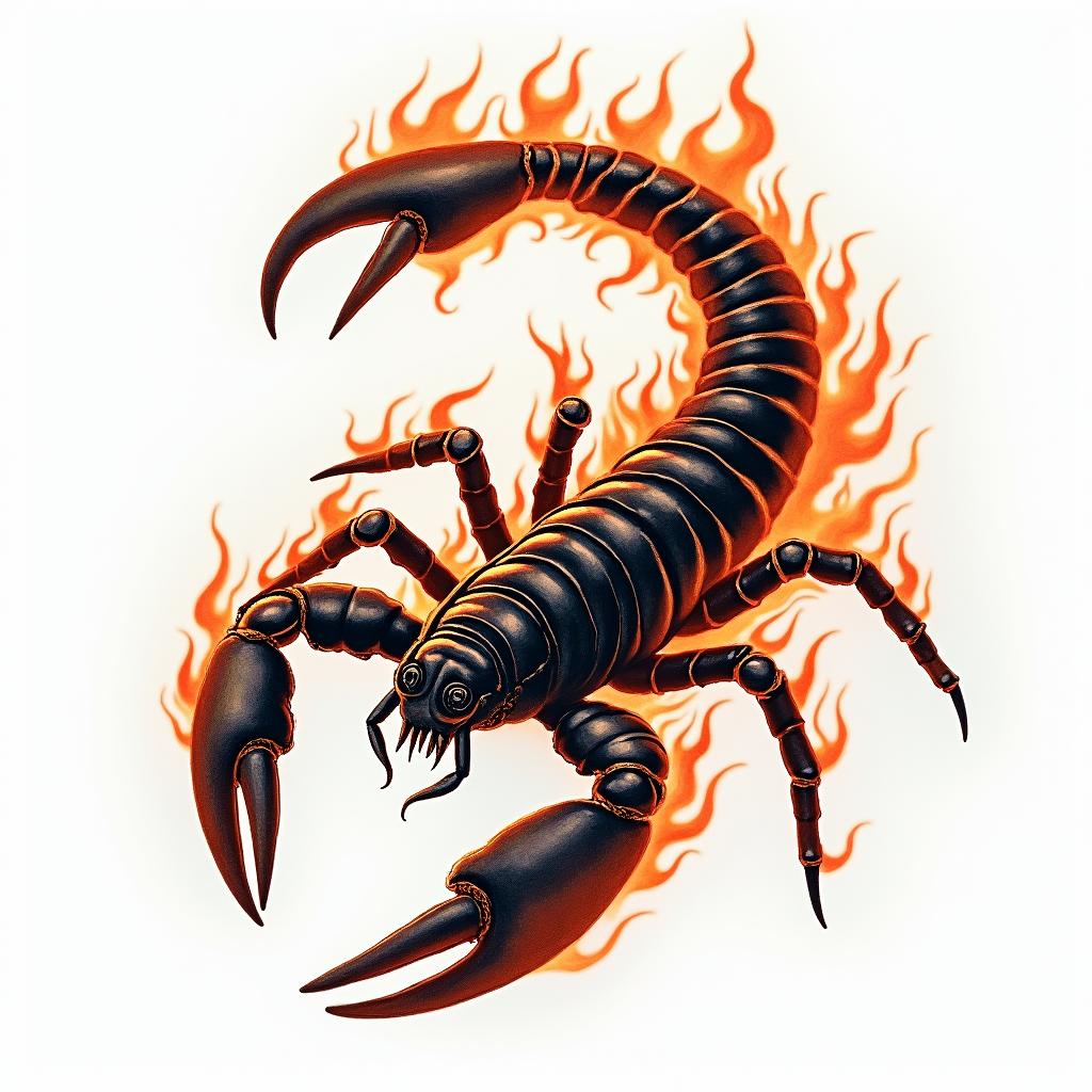 Flame Design tattoo example 3