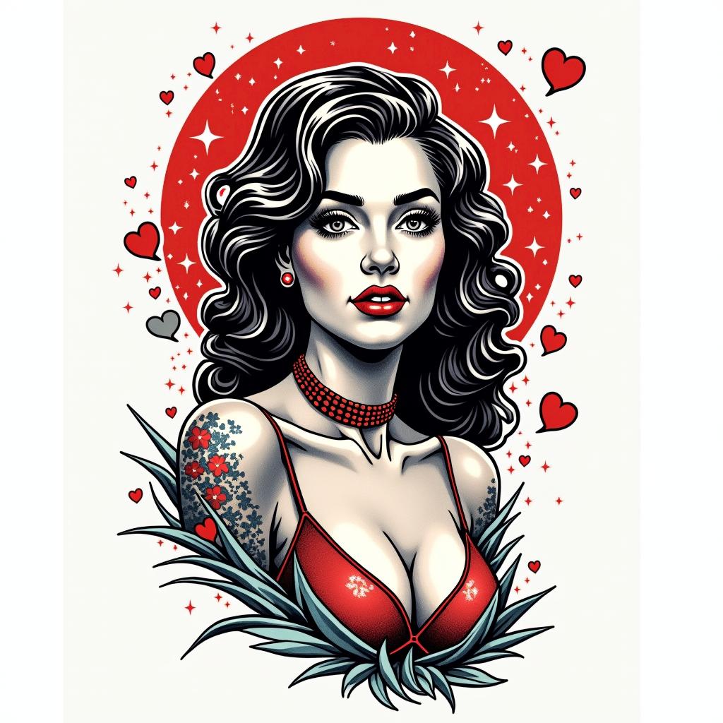 Neo-Traditional tattoo example 3