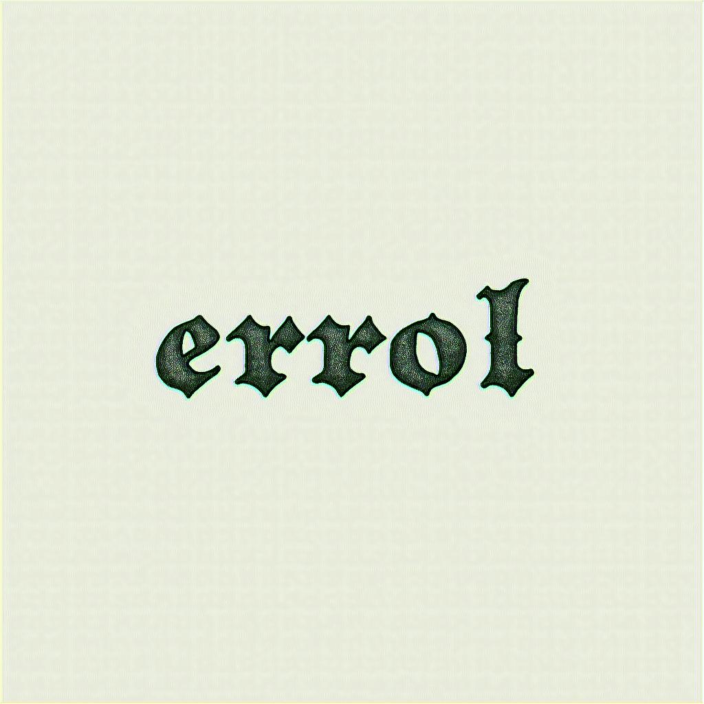 Errolminimalist text-based tattoo, Monospace font ultra-realistic, perfectly placed, high-quality font design, photo-realistic shading, 8k, high quality, finely detailed typograph - Variation 4