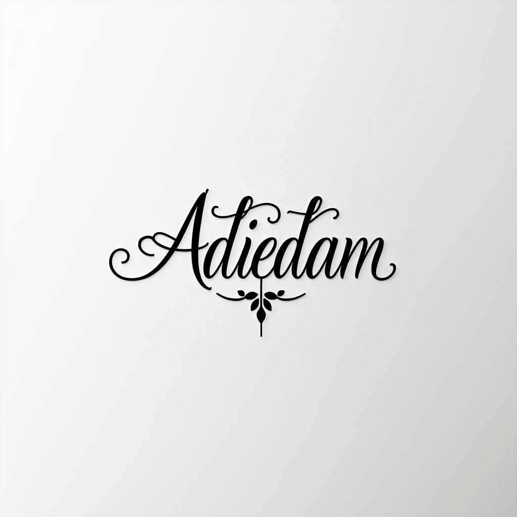 Aaronminimalist text-based tattoo, Monospace font ultra-realistic, perfectly placed, high-quality font design, photo-realistic shading, 8k, high quality, finely detailed typograph - Variation 2