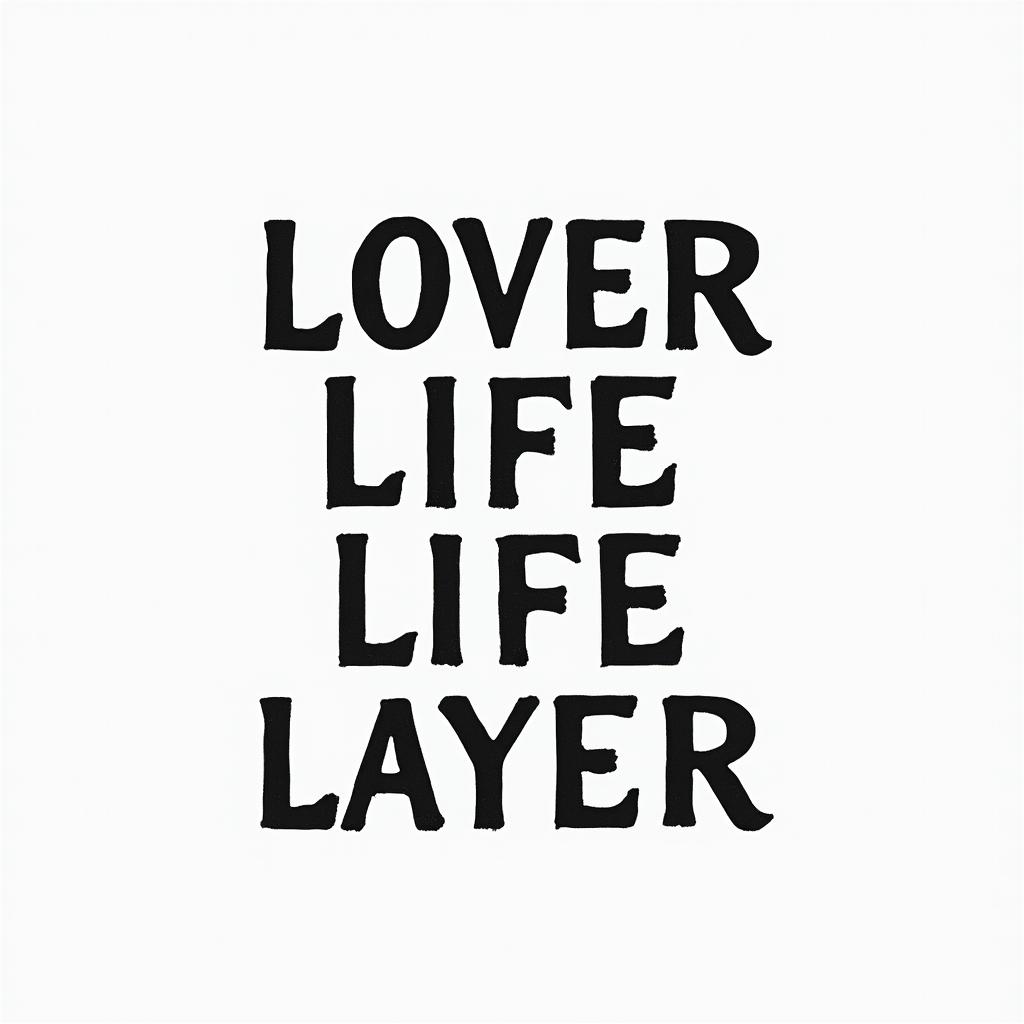 Lesbian, lover of life and beerminimalist text-based tattoo, Monospace font ultra-realistic, perfectly placed, high-quality font design, photo-realistic shading, 8k, high quality, finely detailed typograph
