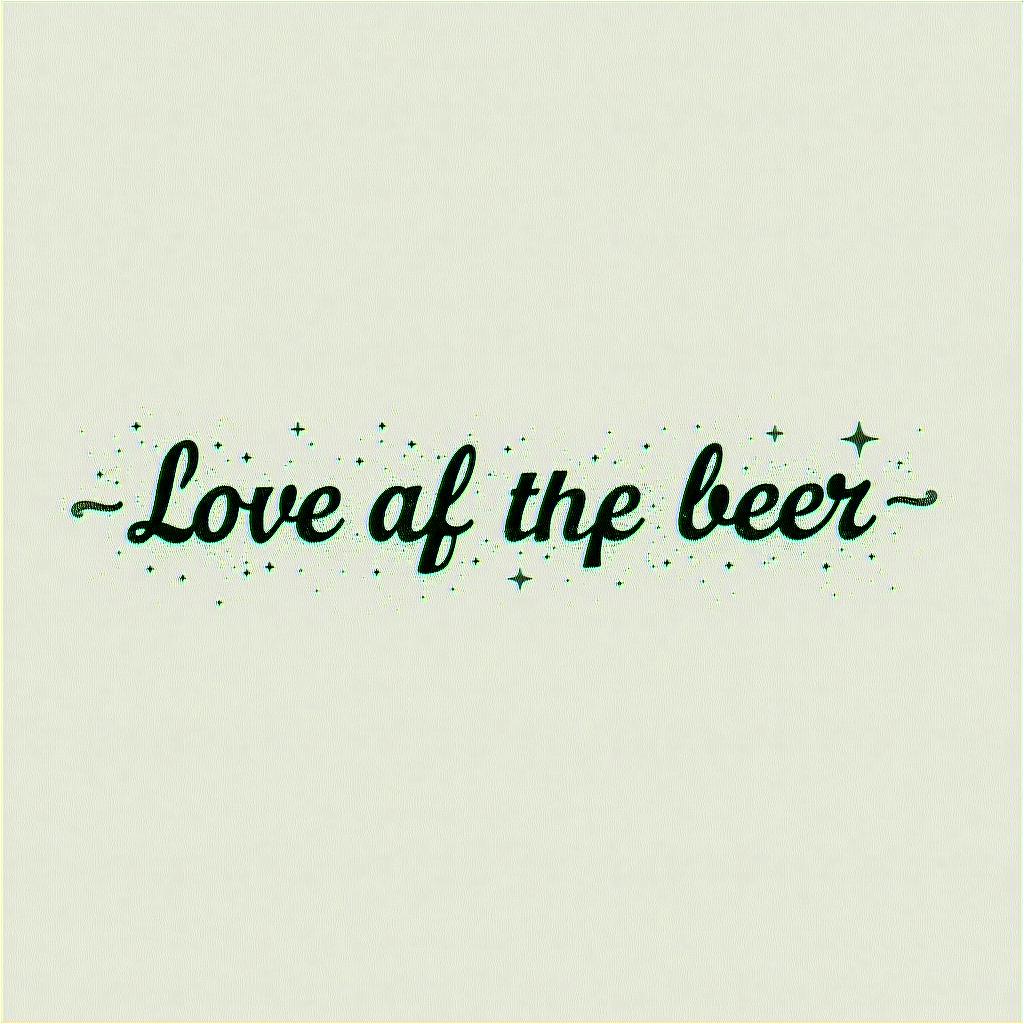 Lesbian, lover of life and beerminimalist text-based tattoo, Monospace font ultra-realistic, perfectly placed, high-quality font design, photo-realistic shading, 8k, high quality, finely detailed typograph - Variation 4