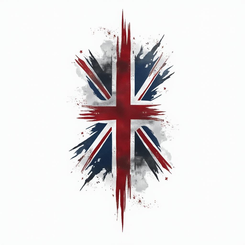 Filipino flag and great Britain flag combinationstext-based tattoo, japanese font ultra-realistic, perfectly placed, high-quality font design, photo-realistic shading, 8k, high quality, finely detailed typograph - Variation 18