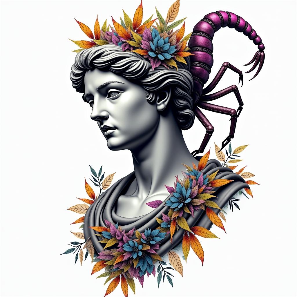 Glitch tattoo example 1