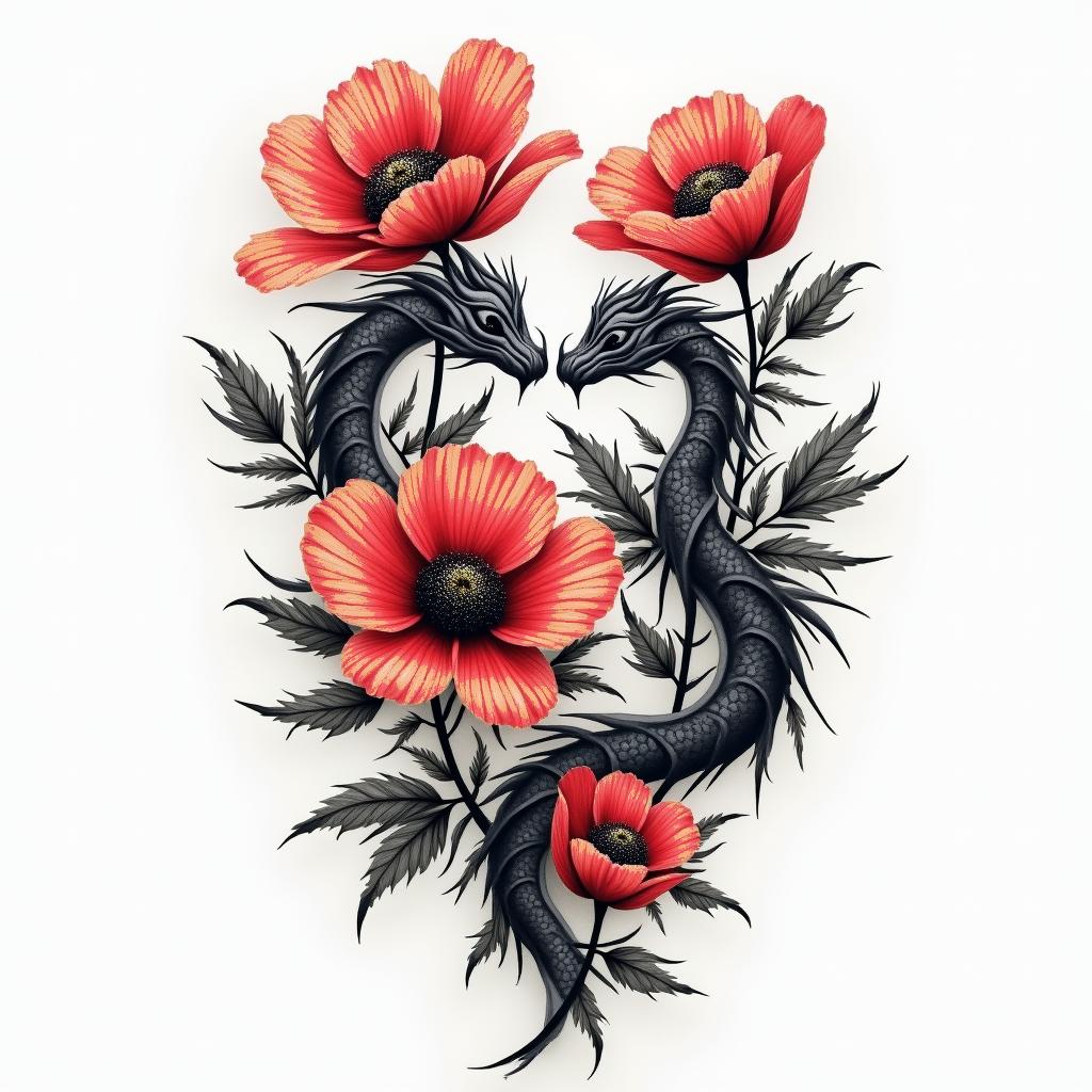 Flower tattoo design