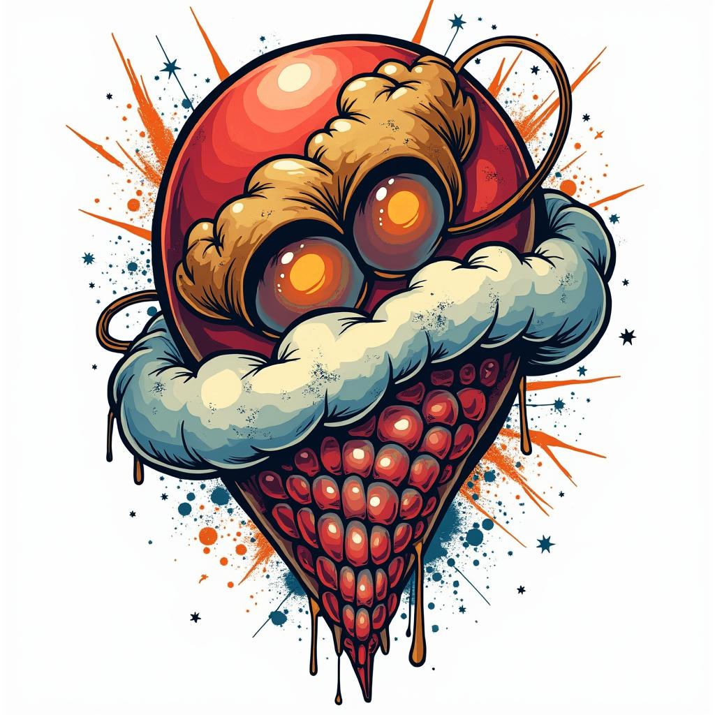 It is a good scriptin pop art style tattoo, featuring bold and vibrant colors, exaggerated outlines, iconic imagery, inspired by comic books and speech bubbles, comic book characters, retro pop culture - Variation 3