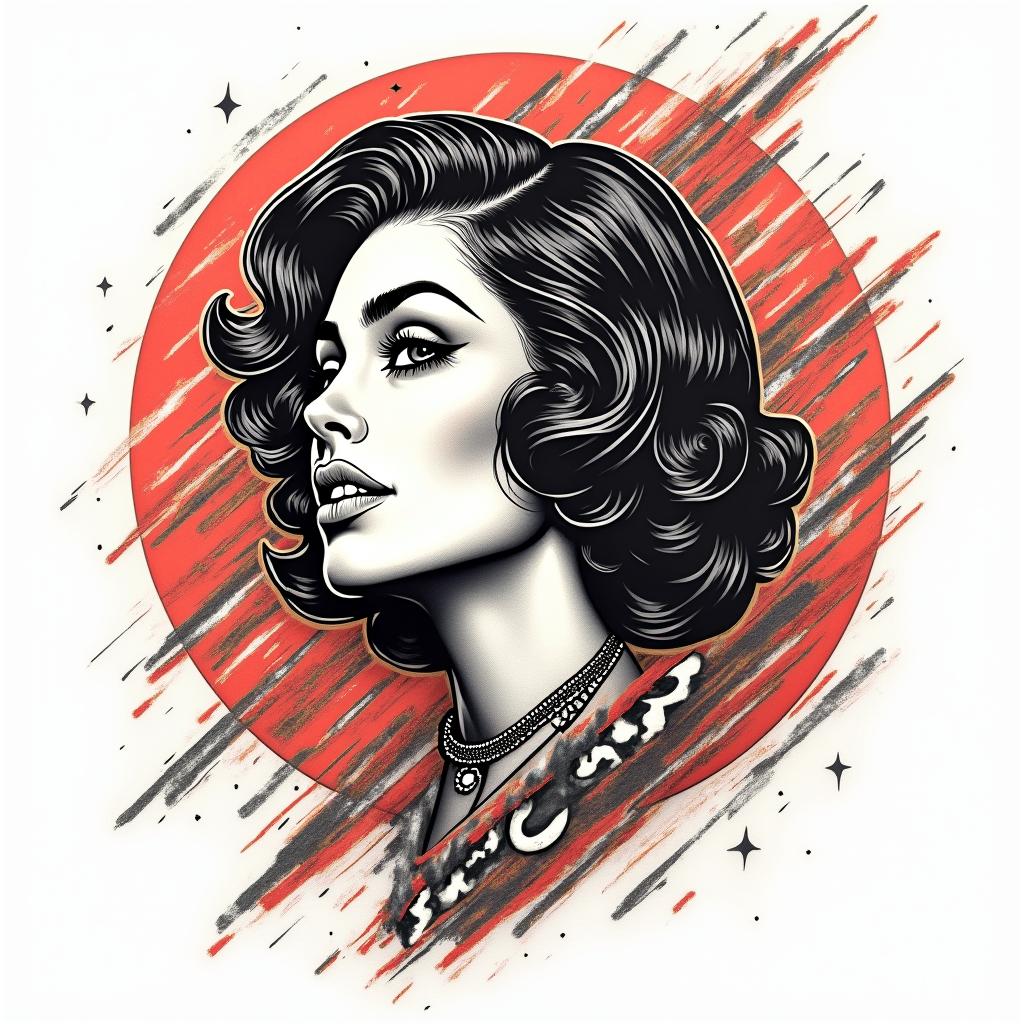 It is a good scriptin pop art style tattoo, featuring bold and vibrant colors, exaggerated outlines, iconic imagery, inspired by comic books and speech bubbles, comic book characters, retro pop culture - Variation 4