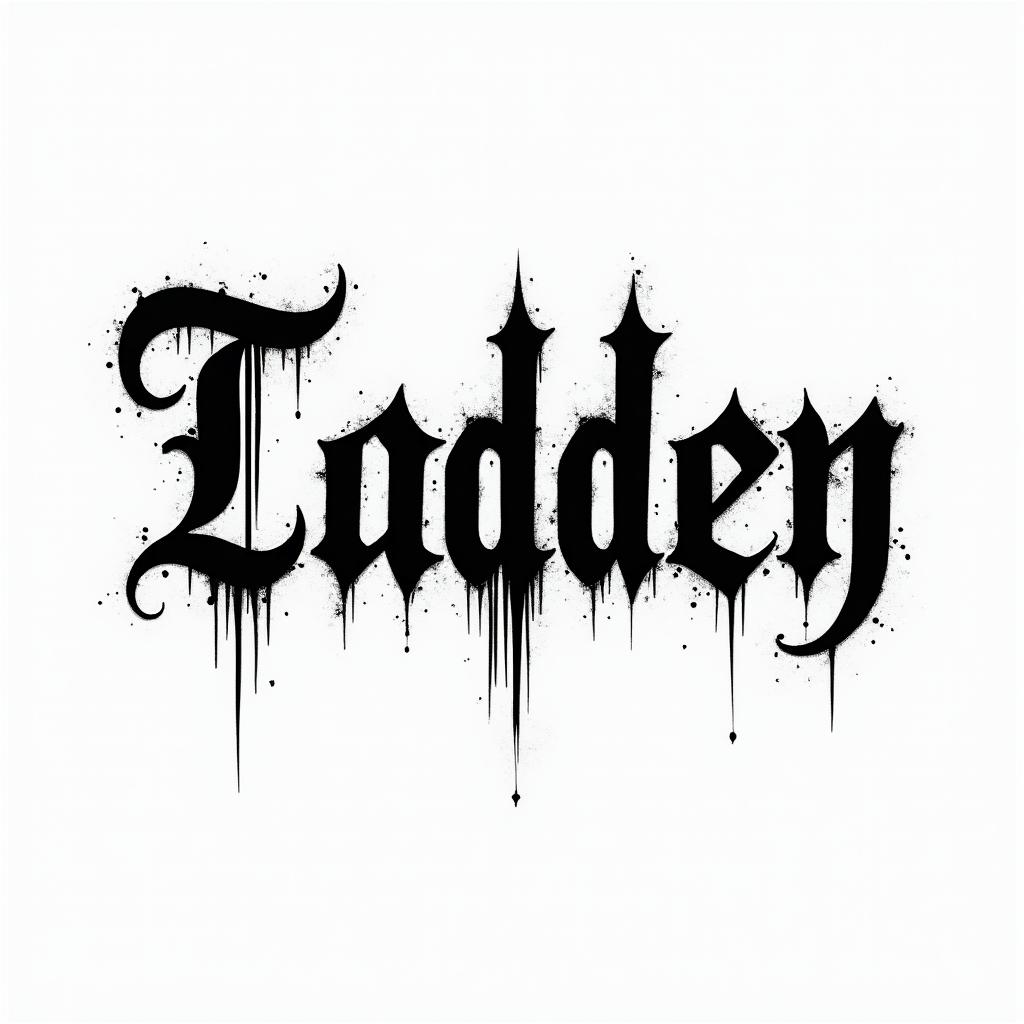 Jobsontext-based tattoo, gothic font ultra-realistic, perfectly placed, high-quality font design, photo-realistic shading, 8k, high quality, finely detailed typography - Variation 3