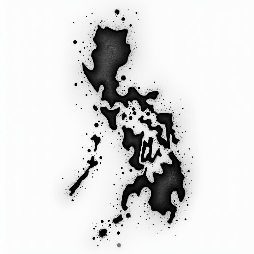 Filipino flag and great Britain flag combinationstext-based tattoo, japanese font ultra-realistic, perfectly placed, high-quality font design, photo-realistic shading, 8k, high quality, finely detailed typograph - Variation 7