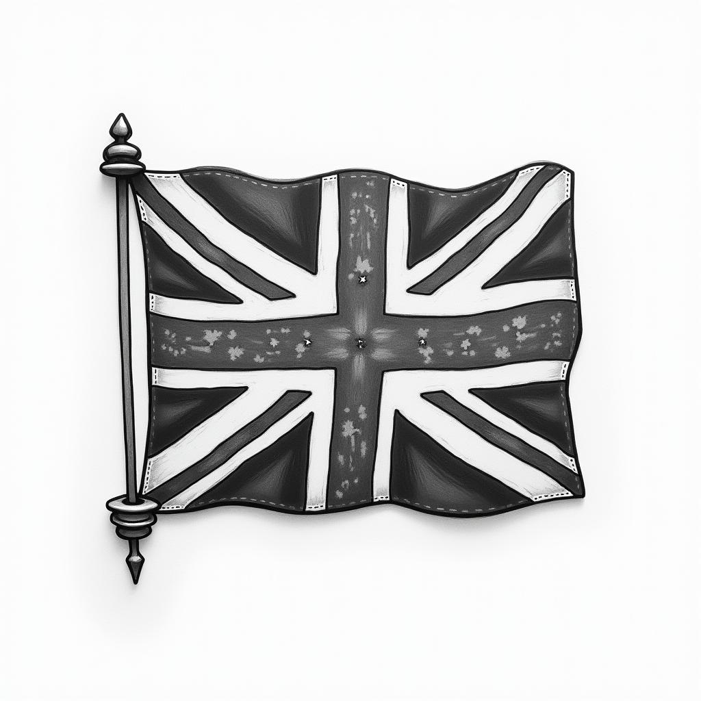 Filipino flag and great Britain flag combinationstext-based tattoo, japanese font ultra-realistic, perfectly placed, high-quality font design, photo-realistic shading, 8k, high quality, finely detailed typograph - Variation 8