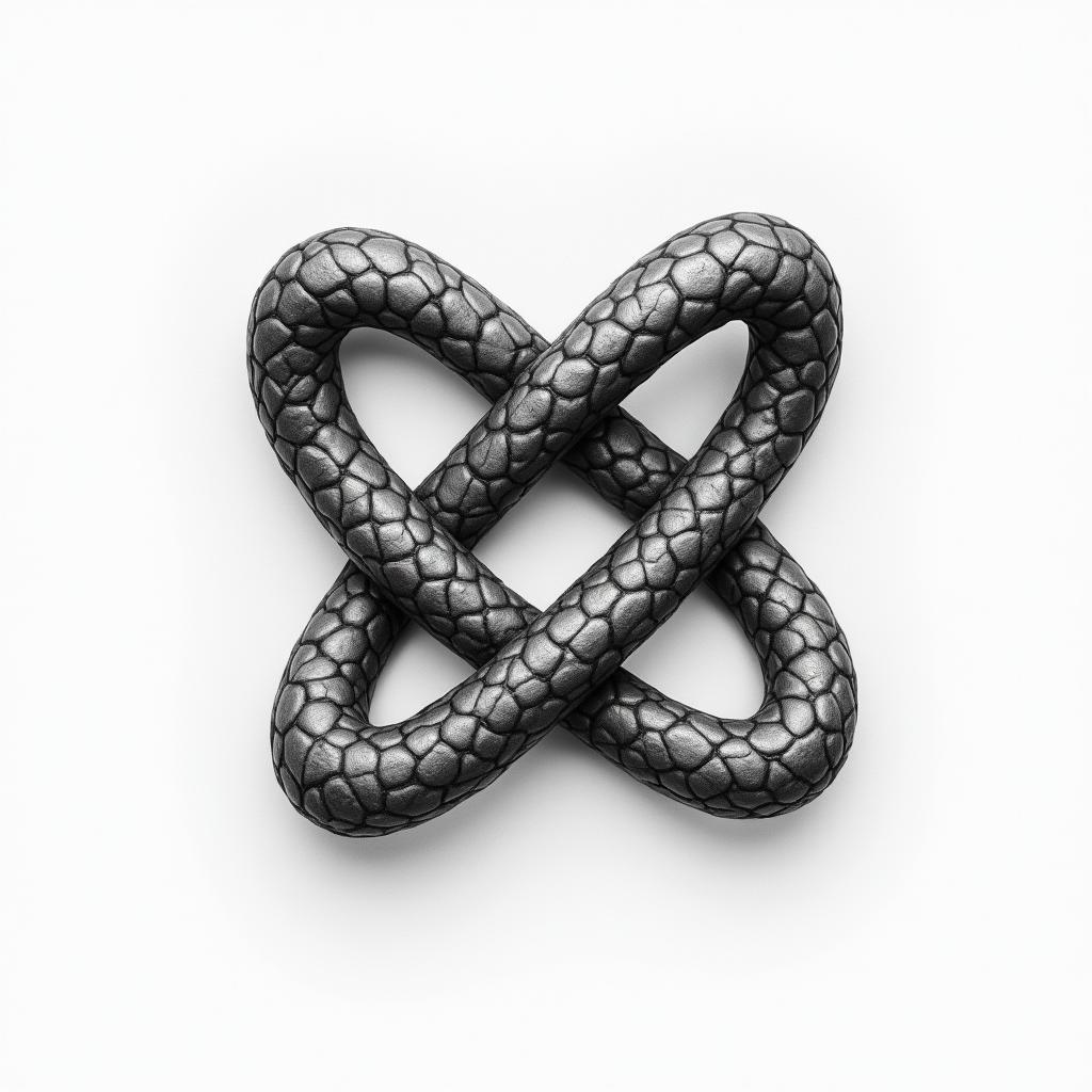 Infinity signin portrait tattoo style, featuring a highly realistic and detailed depiction