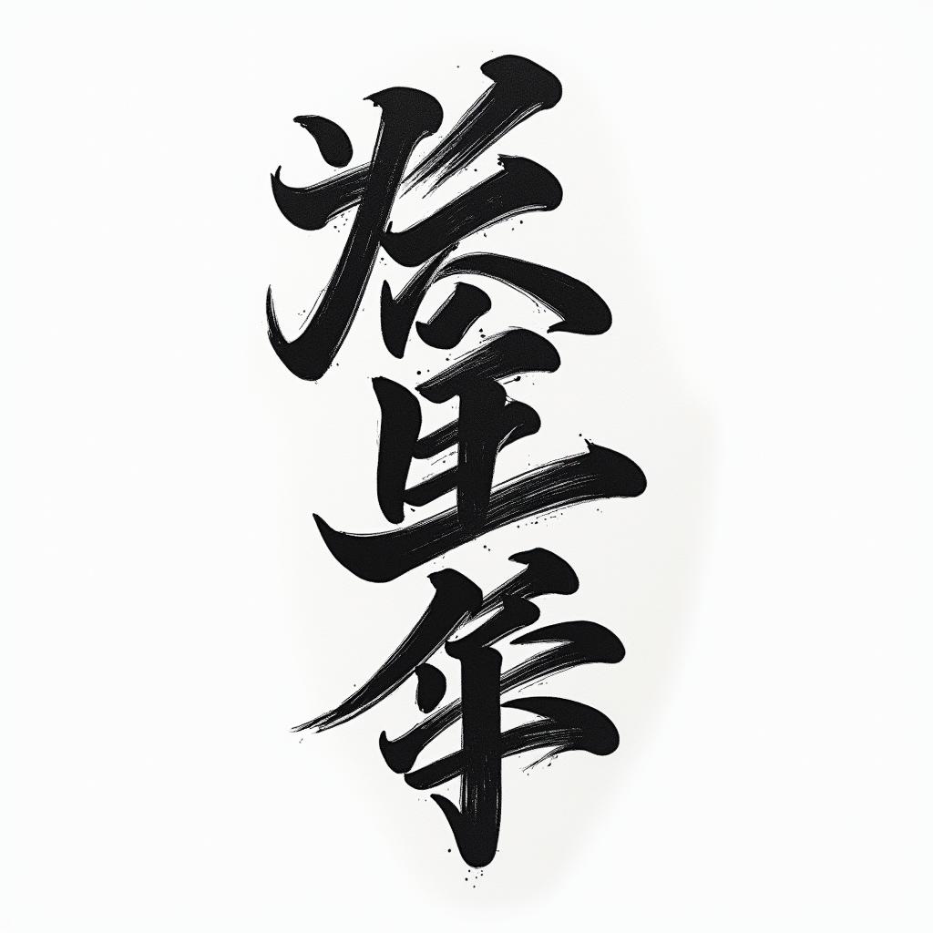 Filipino flag and great Britain flag combinationstext-based tattoo, japanese font ultra-realistic, perfectly placed, high-quality font design, photo-realistic shading, 8k, high quality, finely detailed typograph - Variation 2