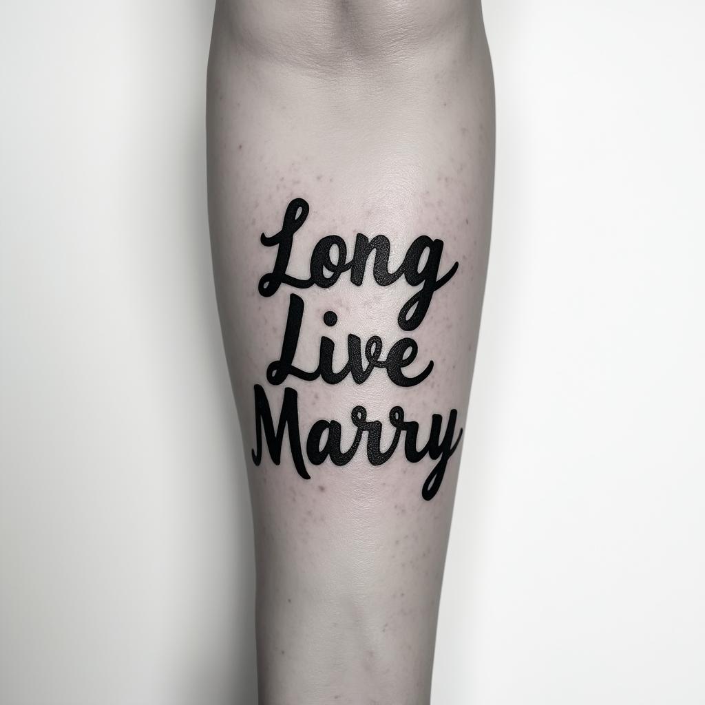 Script tattoo example 3