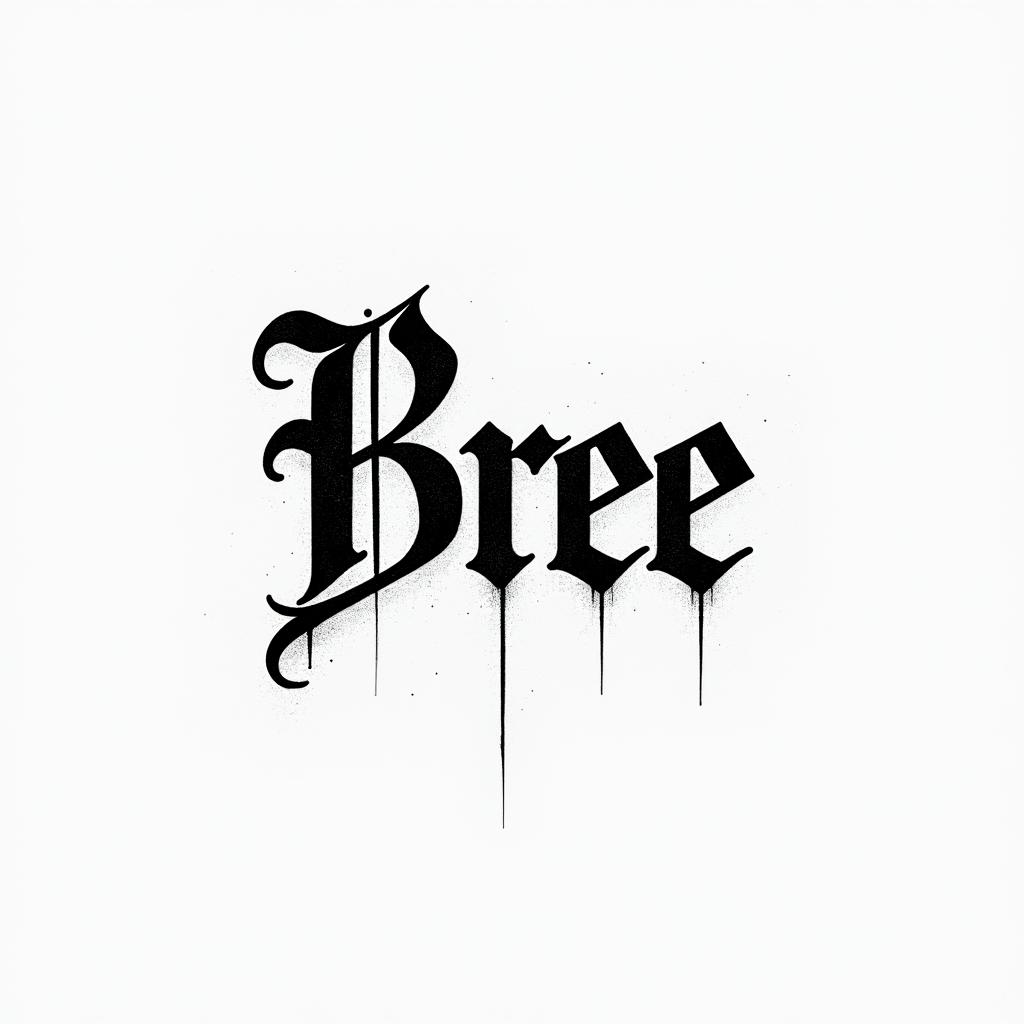 Breetext-based tattoo, japanese font ultra-realistic, perfectly placed, high-quality font design, photo-realistic shading, 8k, high quality, finely detailed typograph - Variation 4