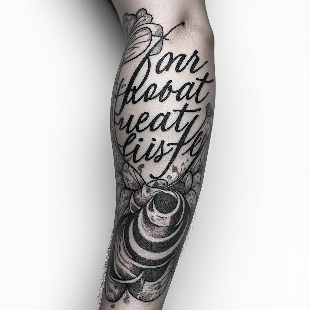 Script tattoo example 4
