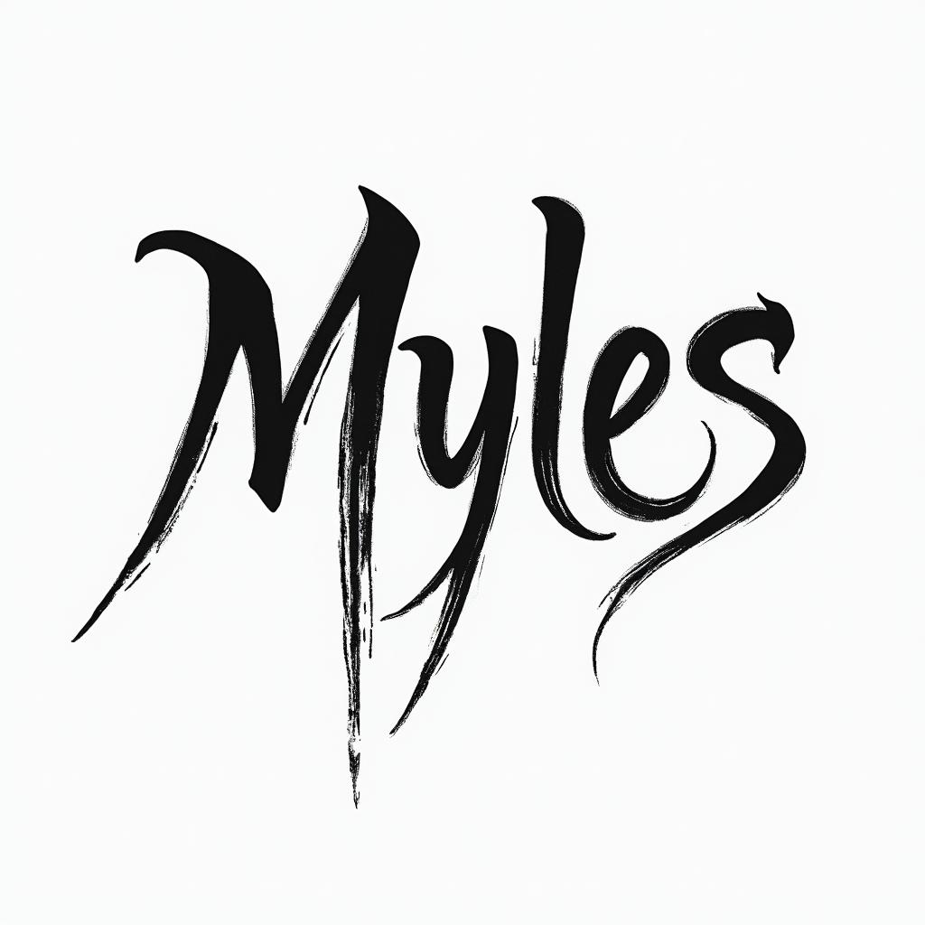 Mylestext-based tattoo, japanese font ultra-realistic, perfectly placed, high-quality font design, photo-realistic shading, 8k, high quality, finely detailed typograph - Variation 3