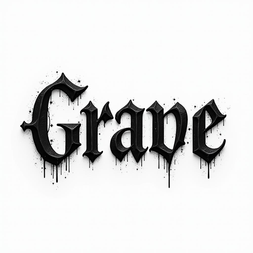Forgotten gravetext-based tattoo, gothic font ultra-realistic, perfectly placed, high-quality font design, photo-realistic shading, 8k, high quality, finely detailed typography