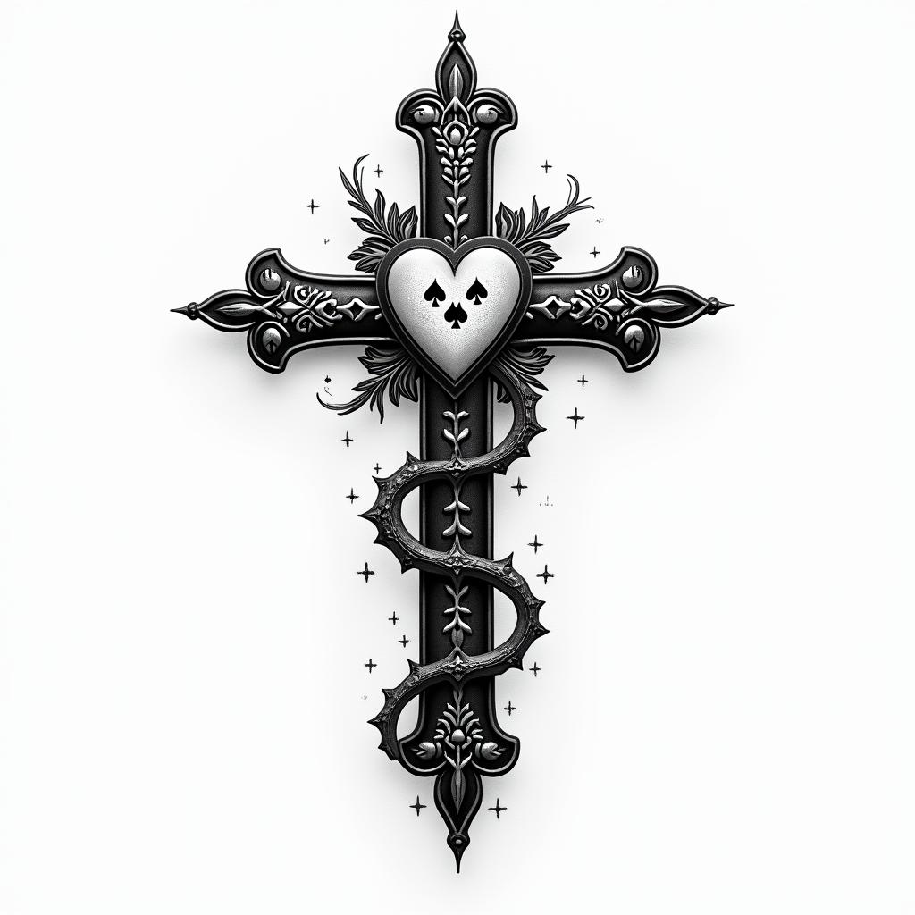 Cross tattoo design