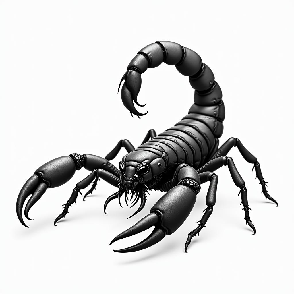 Scorpion with sharp, detailed clawshigly detailed tattoo - Variation 15